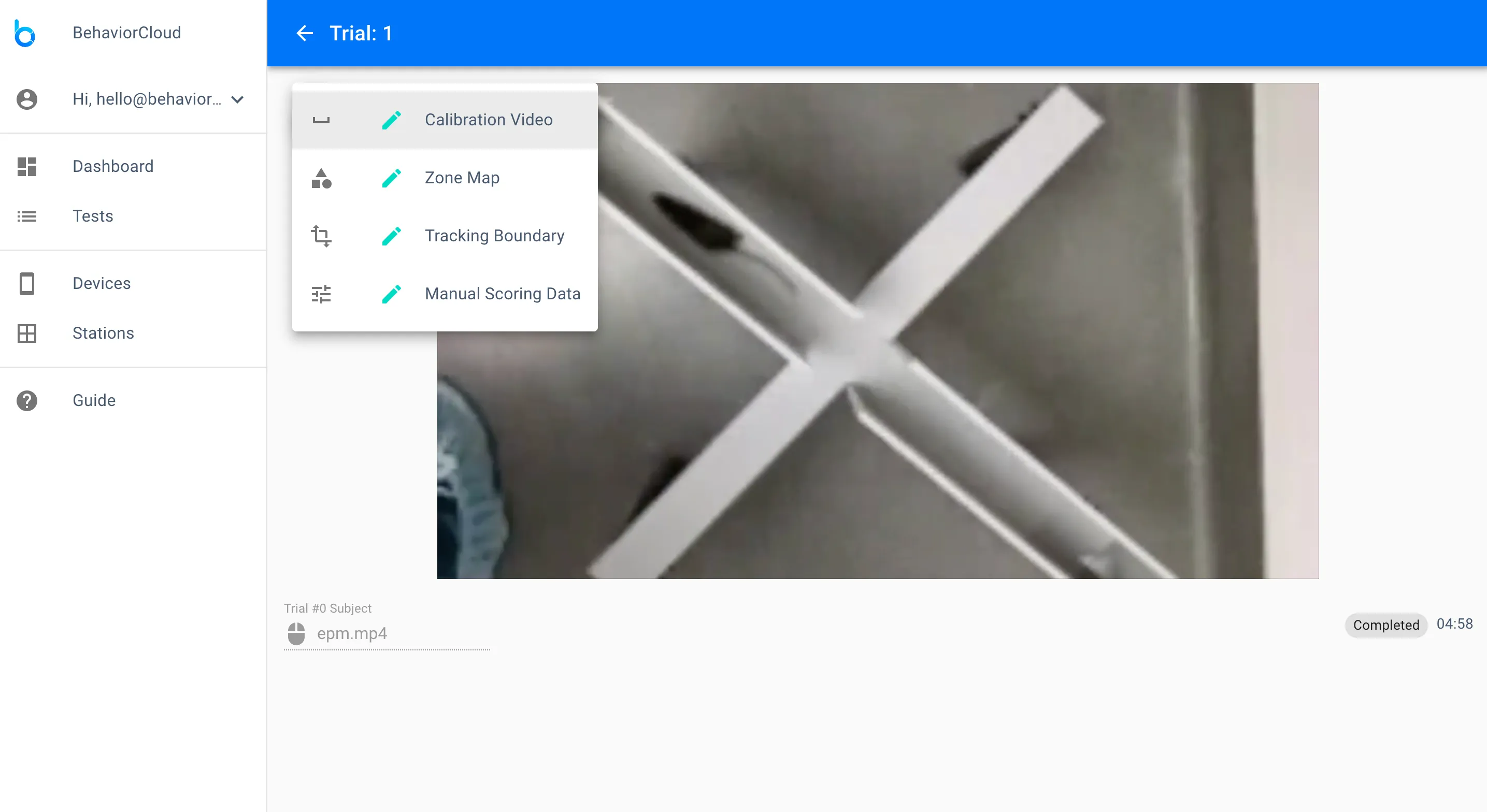 Setting distance calibration