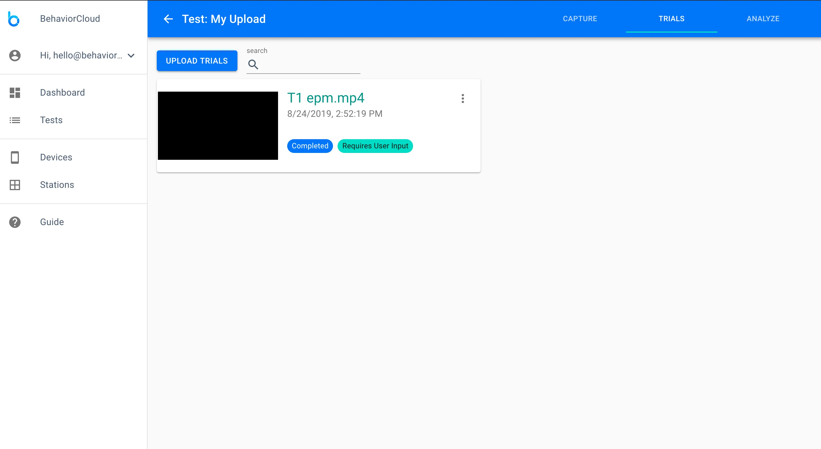 Converting video for a new experiment complete